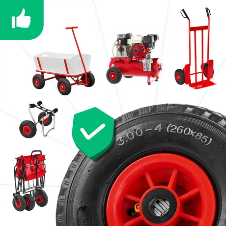 Rad 3.00-4 Felge PVC Bohrung 20mm Kompressor