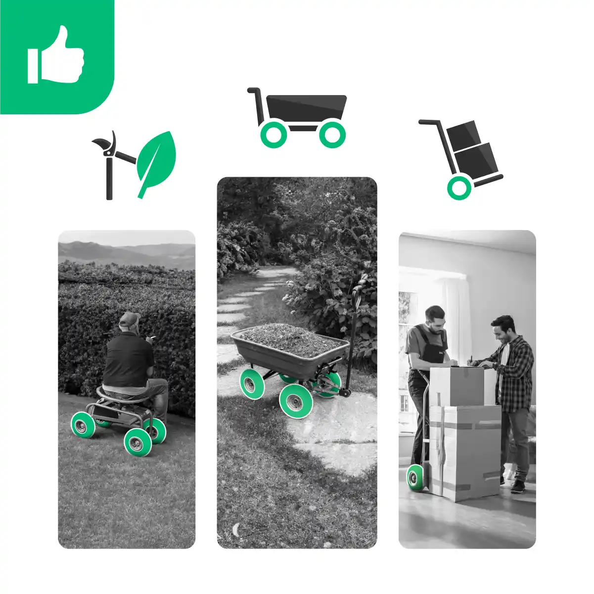 Rad 4.10/3.50-4 mit Schlauch und abgewinkeltem Ventil