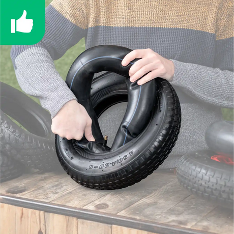 Rad 400x100 für Schubkarre mit Schlauch und geradem Ventil