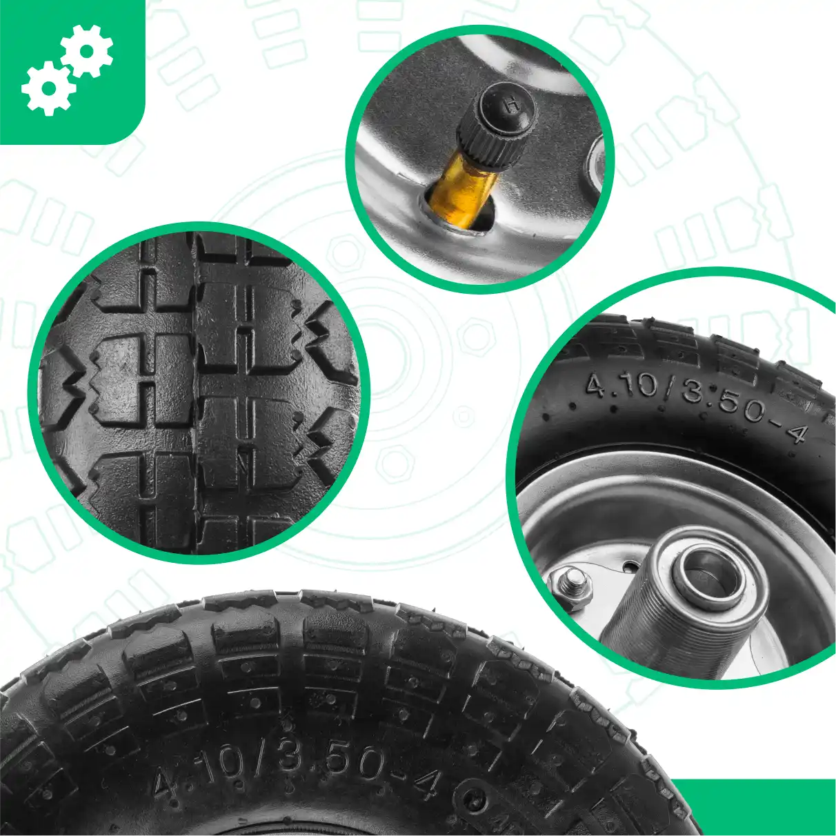 Komplettrad Sackkarre 4.10/3.50-4