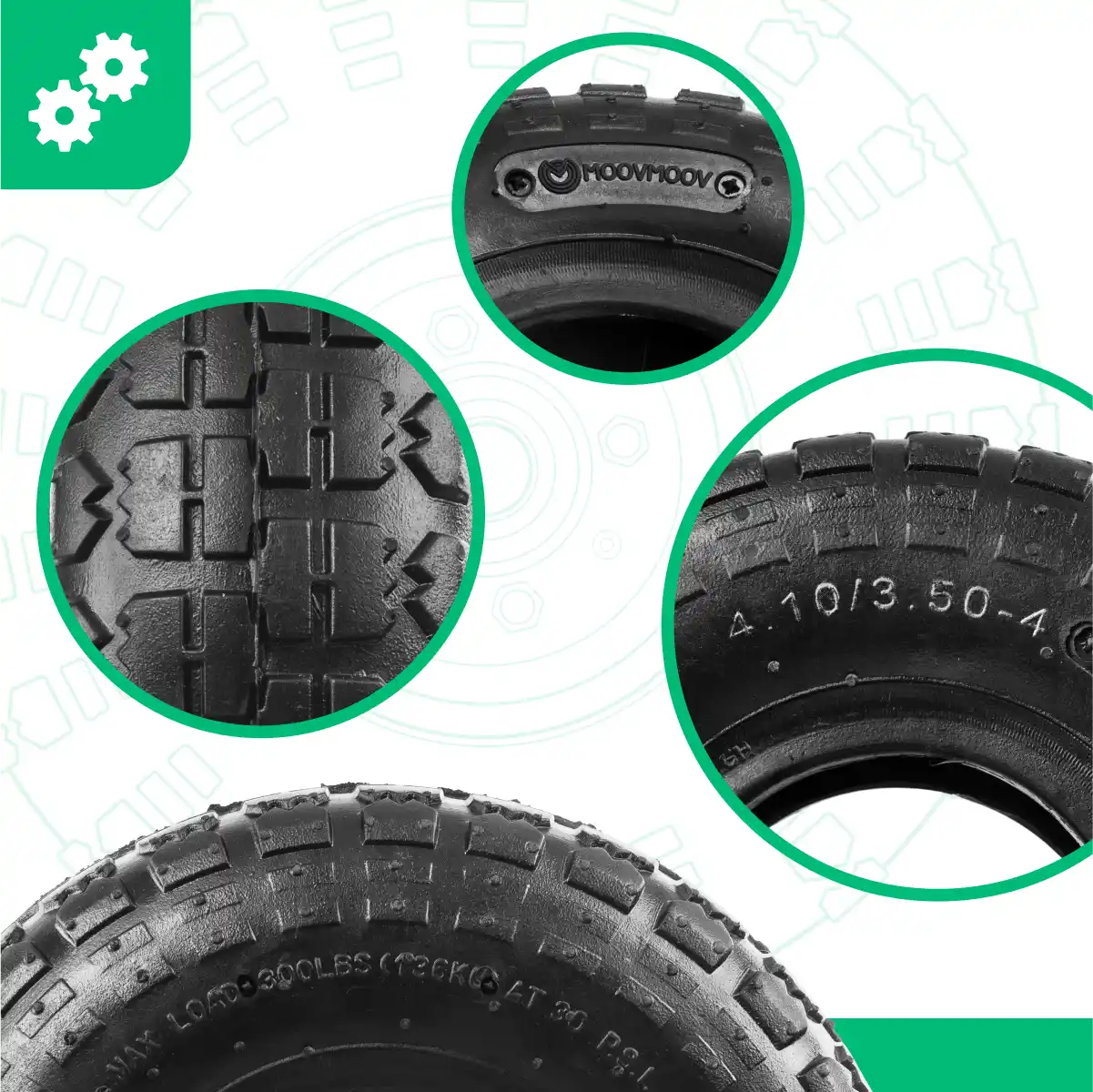 Rad 4.10/3.50-4 für Sackkarre