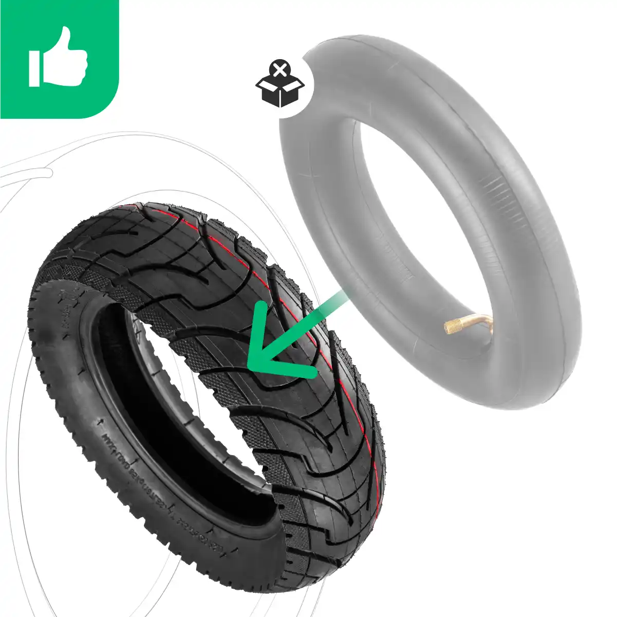 Aufblasbares Rad 10 x 3