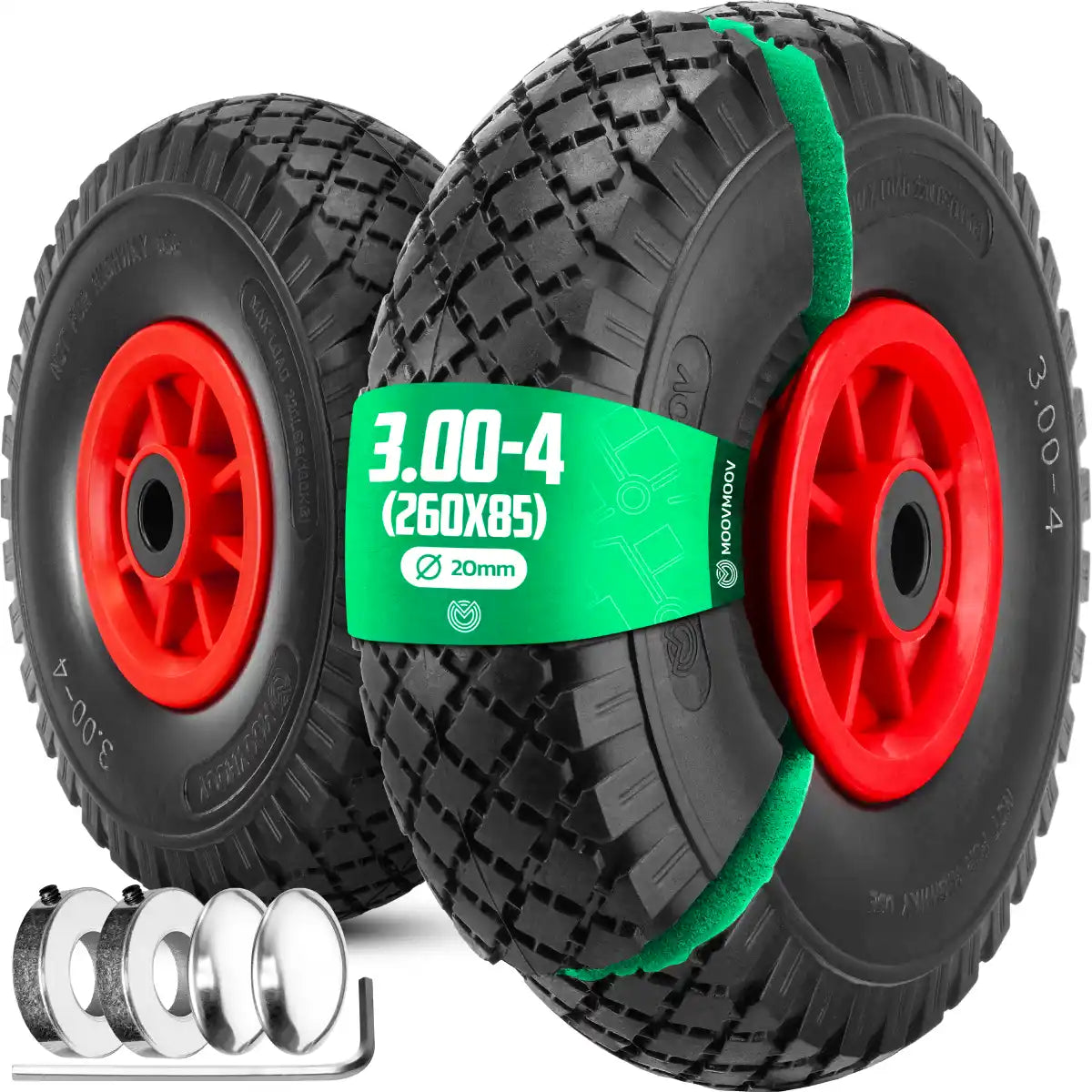 Unplattbarer Reifen 3.00-4 PVC-Felge Bohrung 20mm