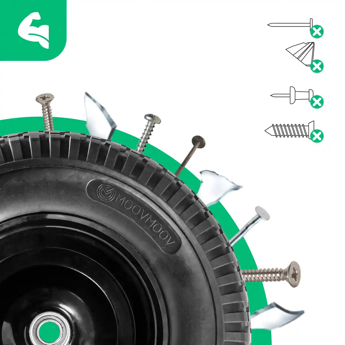 Vollrad 4.80/4.00-8 Schubkarre Stahlfelge Bohrung 20mm