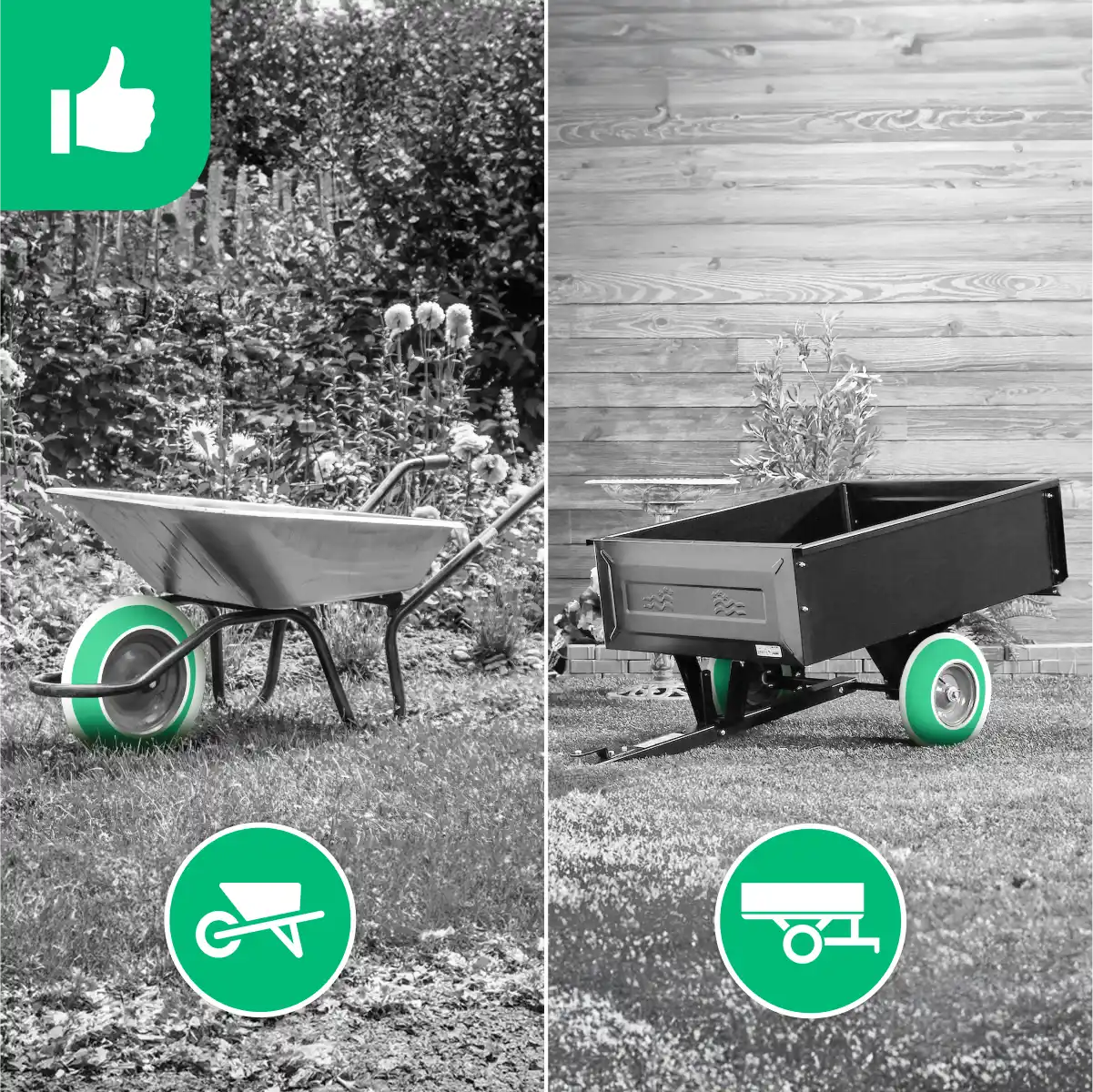 Rad Reifen für Gartentrolley 4.80/4.00-8 gerade Ventil