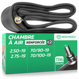 Chambre à air 2.50/2.75-19 renforcée valve droite (TR6)