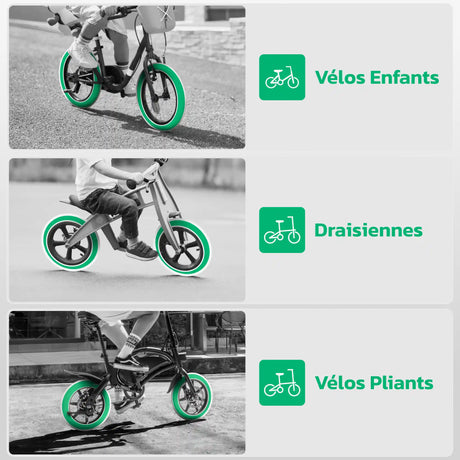 Chambre à air 12 pouces MoovMoov compatible vélo enfant, draisienne et vélo pliant