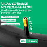 Valve Schrader de Chambre à air Fatbike 20x4.0 MoovMoov